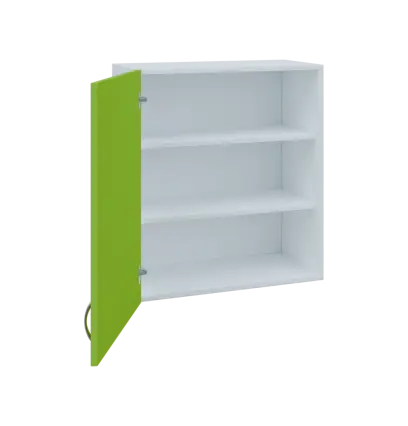 MH - 65D horní skříňka, 1-dveřová, levá, 770x654x440, korpus bílý, dvířko jarní zeleň